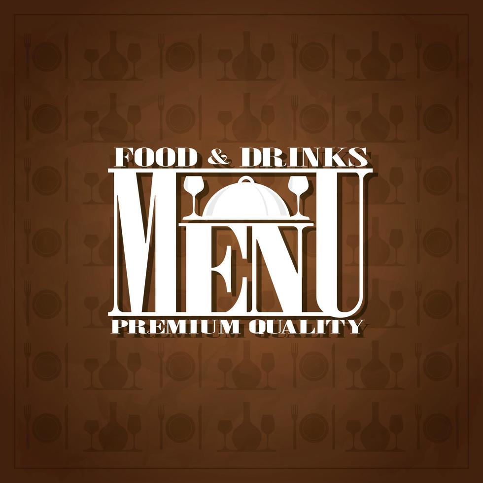 Food and drinks menu. Premium quality vector