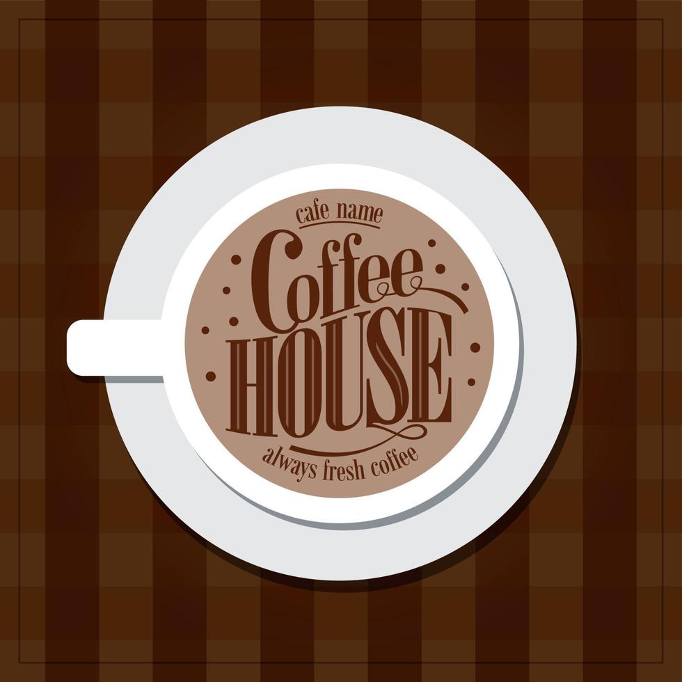 Coffee house Menu Vintage vector card