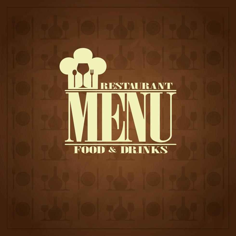 Restaurant food and drinks , retro menu design style vector