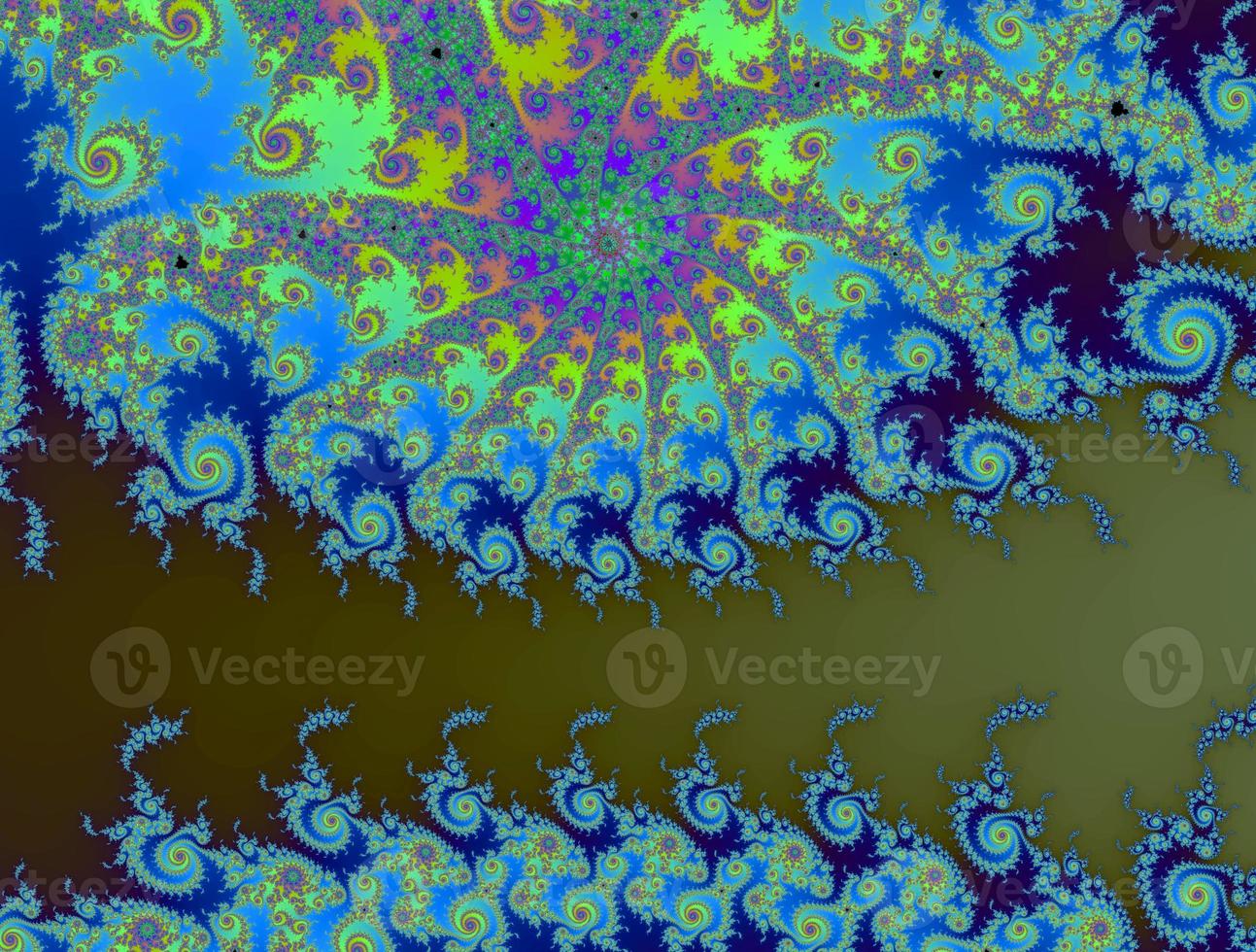 Beautiful zoom into the infinite mathemacial mandelbrot set fractal. photo