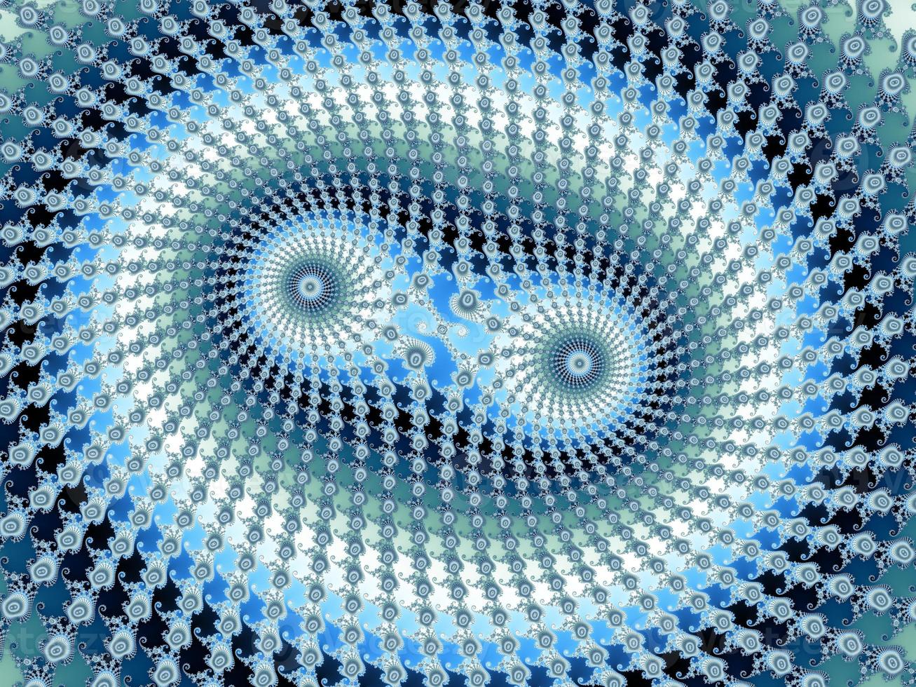 Colorful zoom into an infinite mathematical fractal set photo