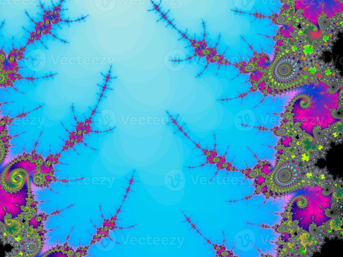 Beautiful zoom into the infinite mathemacial mandelbrot fractal. photo