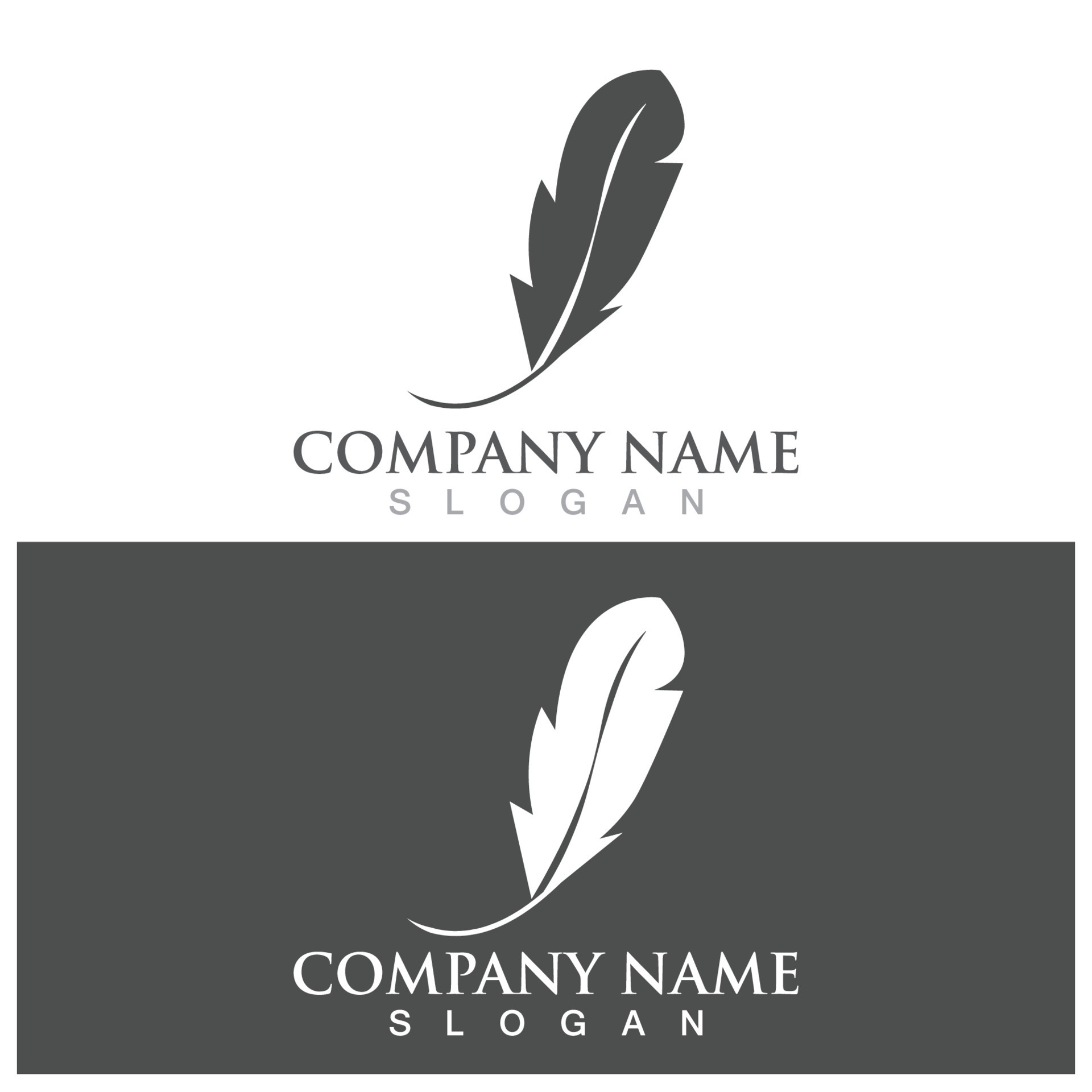 feather logo and vector template 12524967 Vector Art at Vecteezy