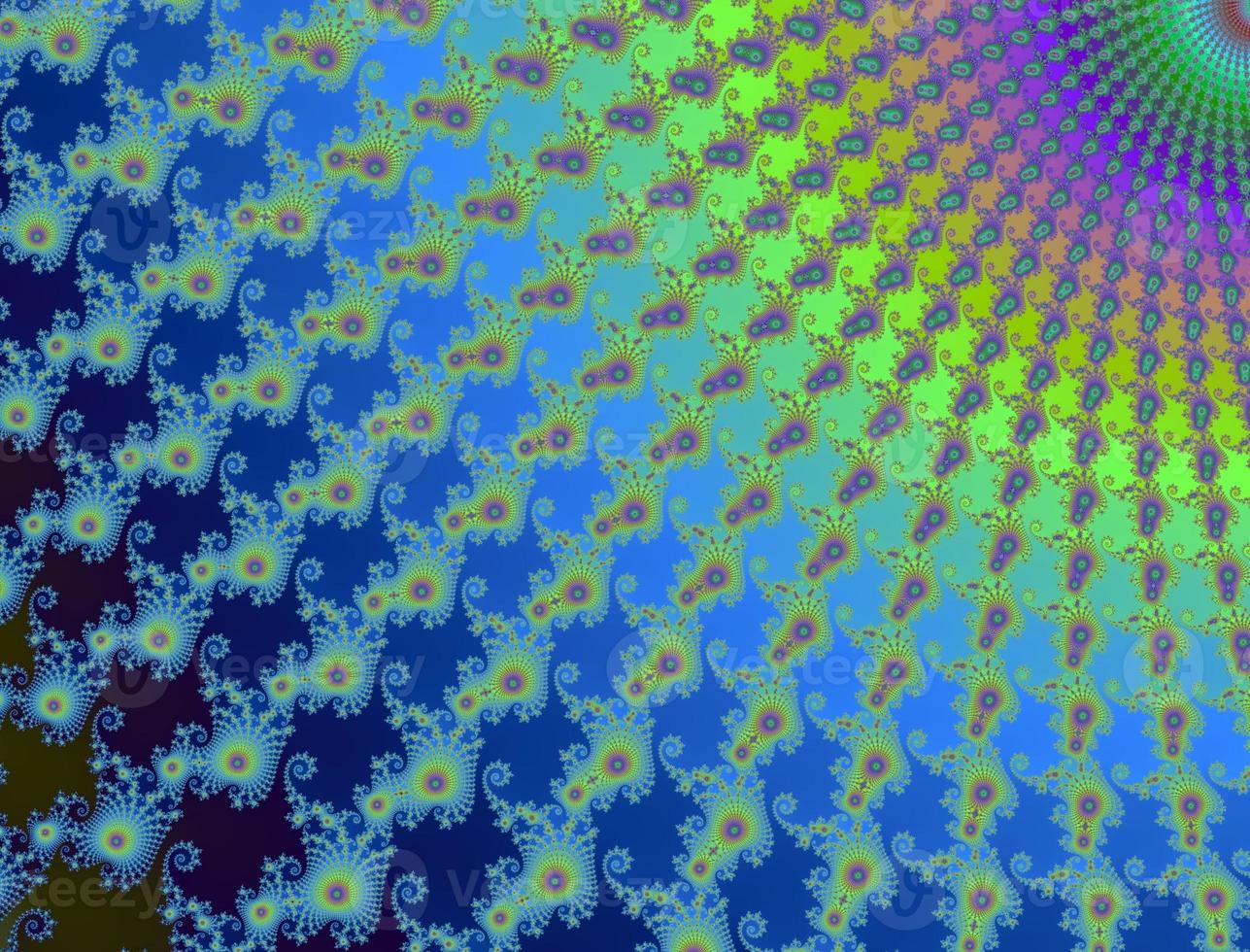 Beautiful zoom into the infinite mathematical mandelbrot set fractal. photo