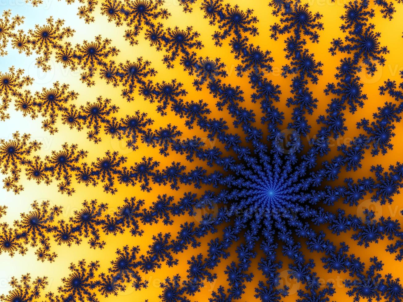 Beautiful zoom into an infinite mathematical fractal set. photo