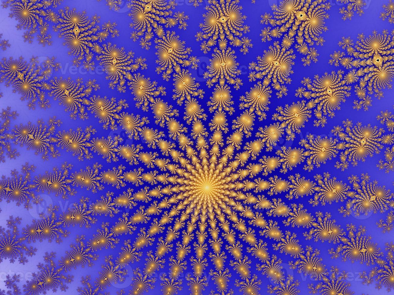 Beautiful zoom into an infinite mathematical fractal set. photo