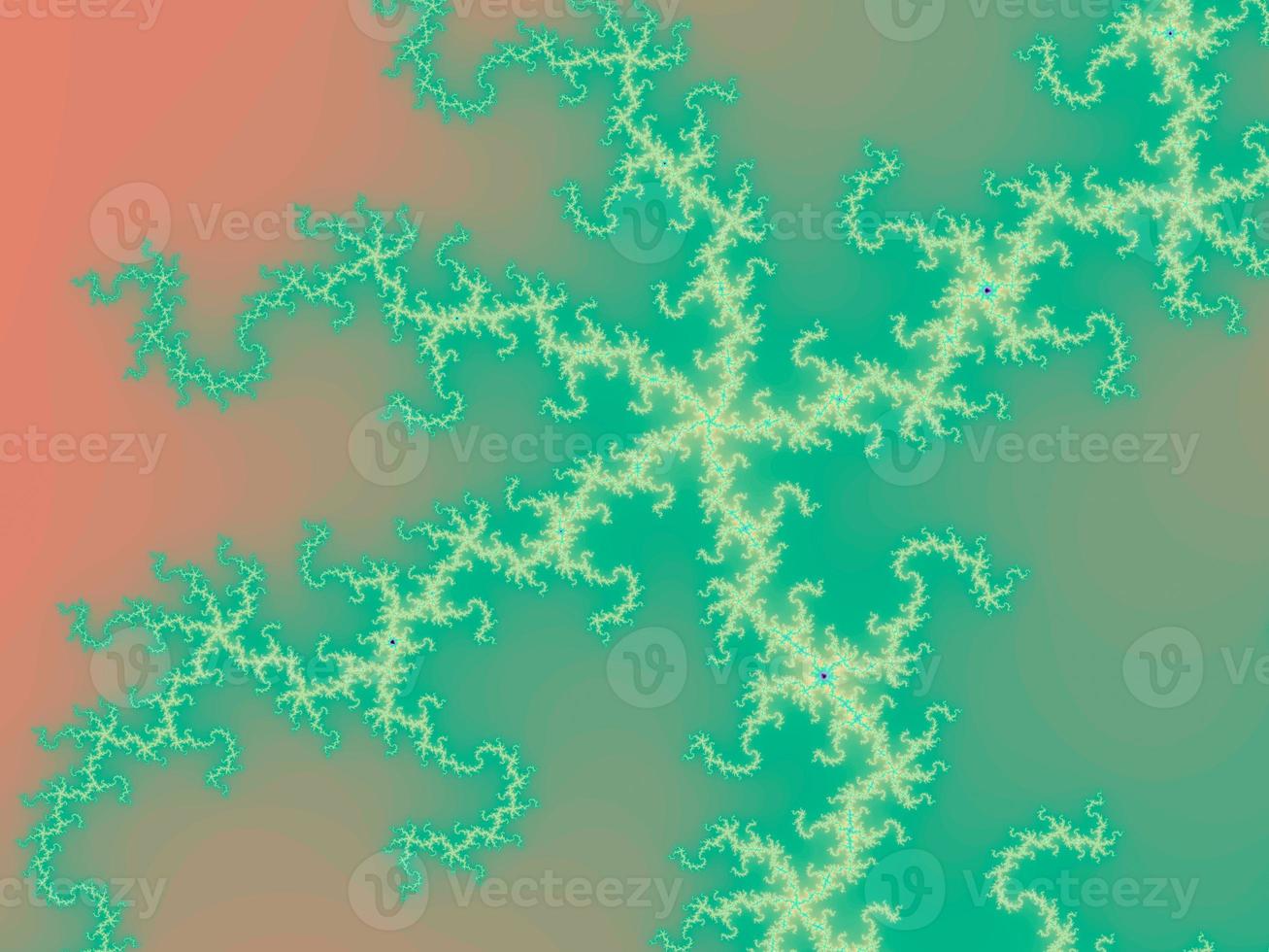 3D-Illustration of a beautiful zoom into the infinite mathematical mandelbrot set fractal. photo