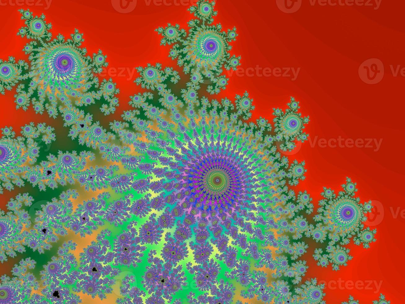 Beautiful zoom into the infinite mathemacial mandelbrot set fractal. photo