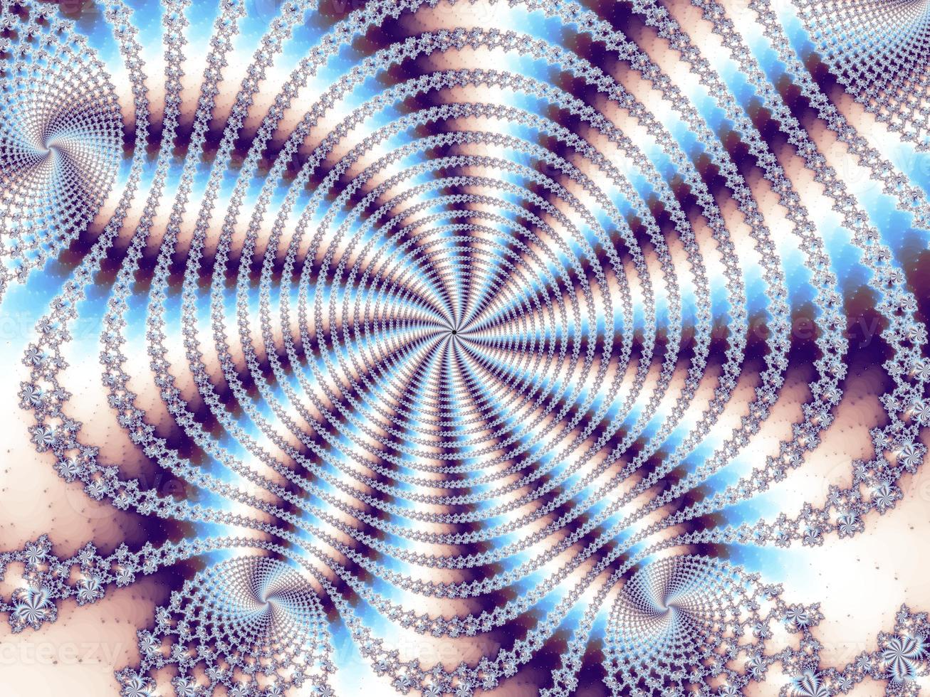 Beautiful zoom into an infinite mathematical fractal set. photo