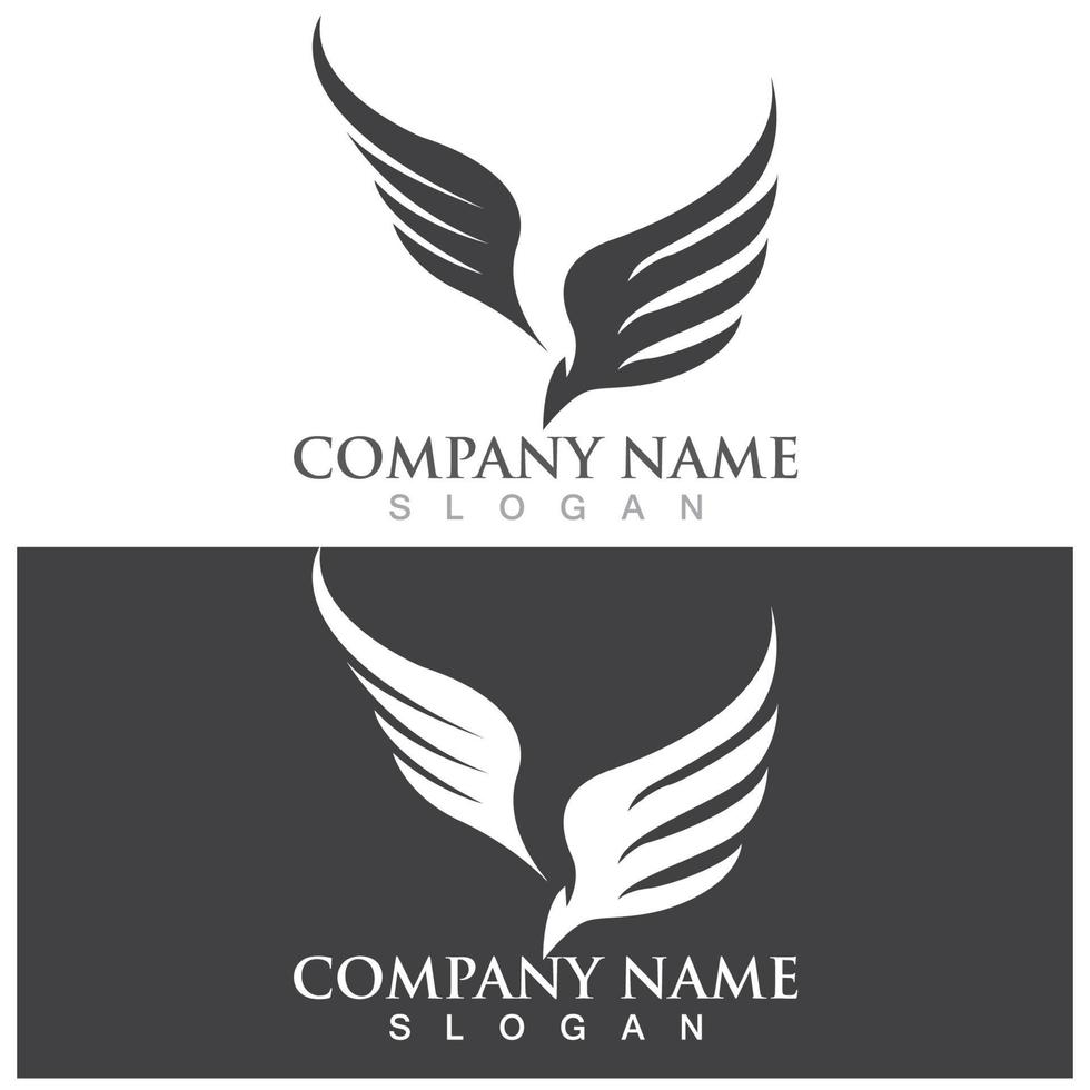 wing logo and vector template