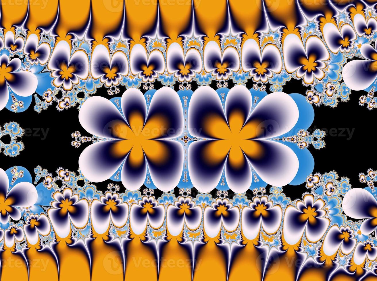 Beautiful zoom into an infinite mathematical fractal set. photo