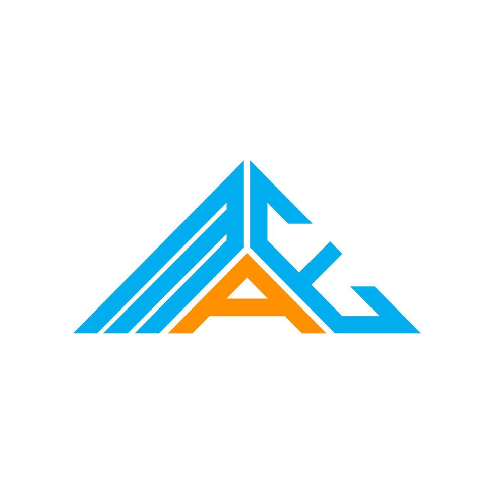 diseño creativo del logotipo de la letra mae con gráfico vectorial, logotipo mae simple y moderno en forma de triángulo. vector