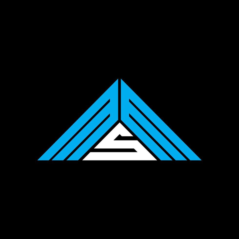 MSM letter logo creative design with vector graphic, MSM simple and modern logo in triangle shape.