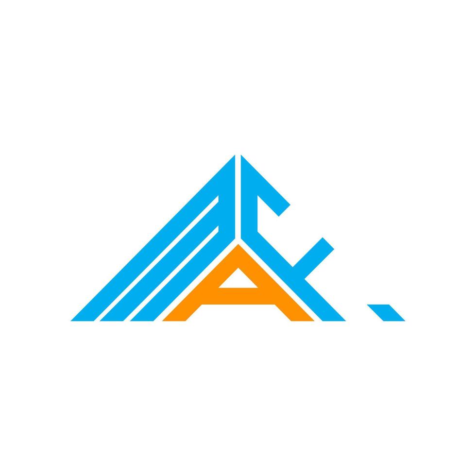 diseño creativo del logotipo de la letra maf con gráfico vectorial, logotipo maf simple y moderno en forma de triángulo. vector