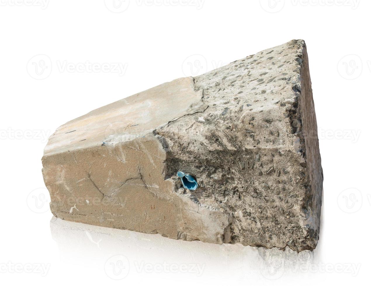 cement block isolated on white background. Clipping path photo