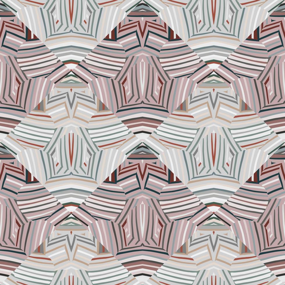 fondo de pantalla de líneas geométricas. azulejo étnico abstracto. patrón sin costuras de mosaico tribal. ornamento vintage creativo. vector