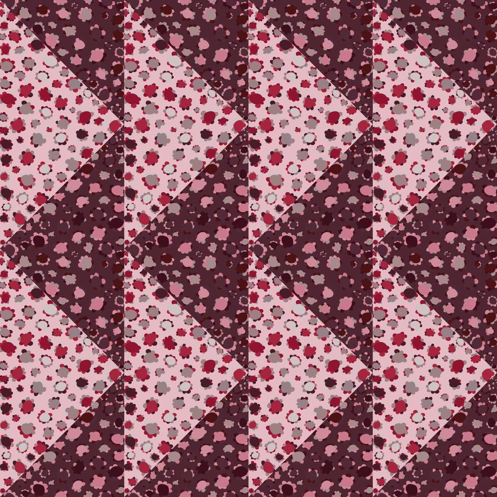 Abstract spot shapes seamless pattern. Creative mosaic chamomile flowers wallpaper. Floral ornament. Botanical backdrop. vector