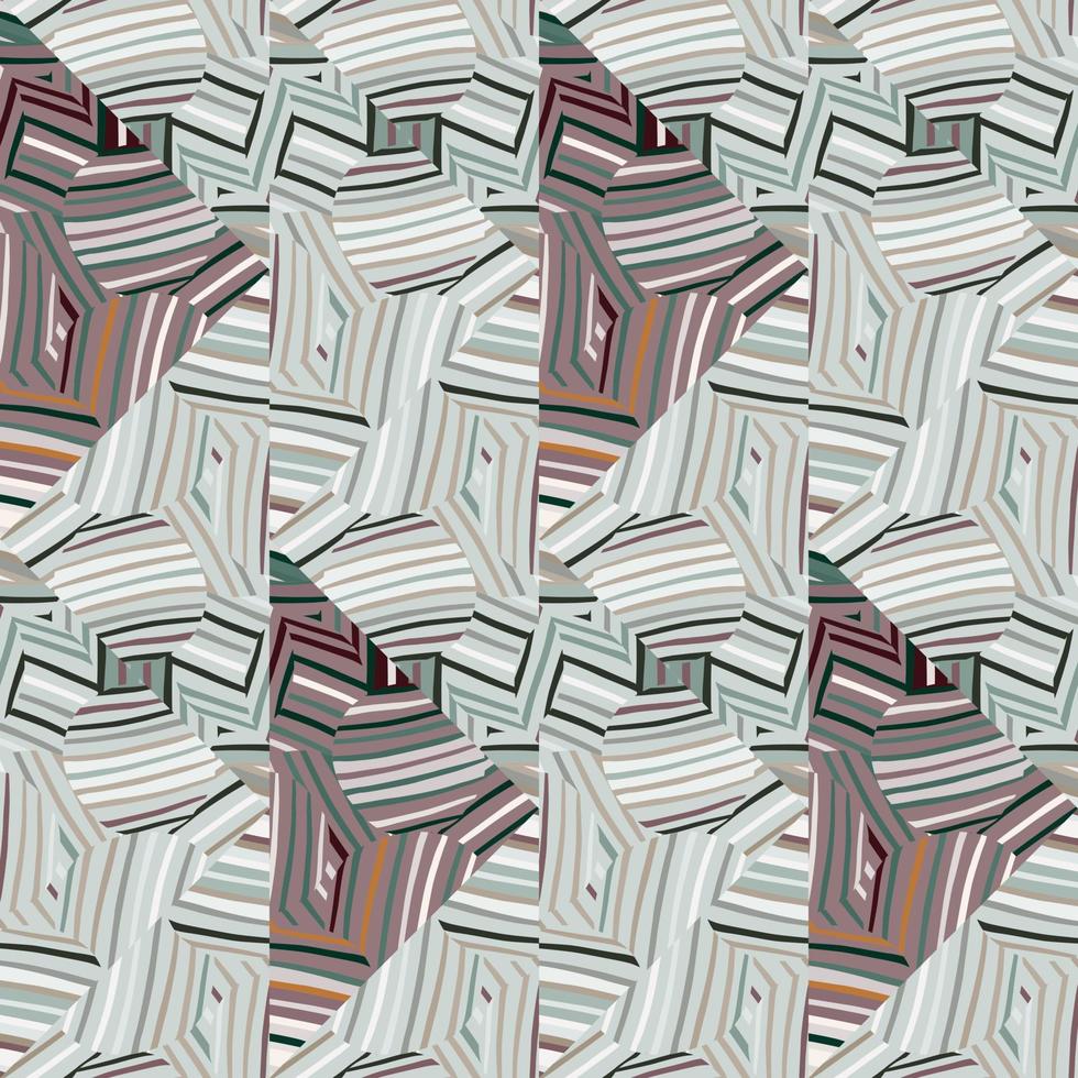 Geometric lines wallpaper. Abstract ethnic tile. Tribal mosaic seamless pattern. vector