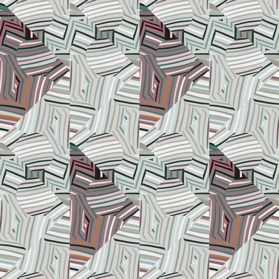 Geometric lines wallpaper. Abstract ethnic tile. Tribal mosaic seamless pattern. vector