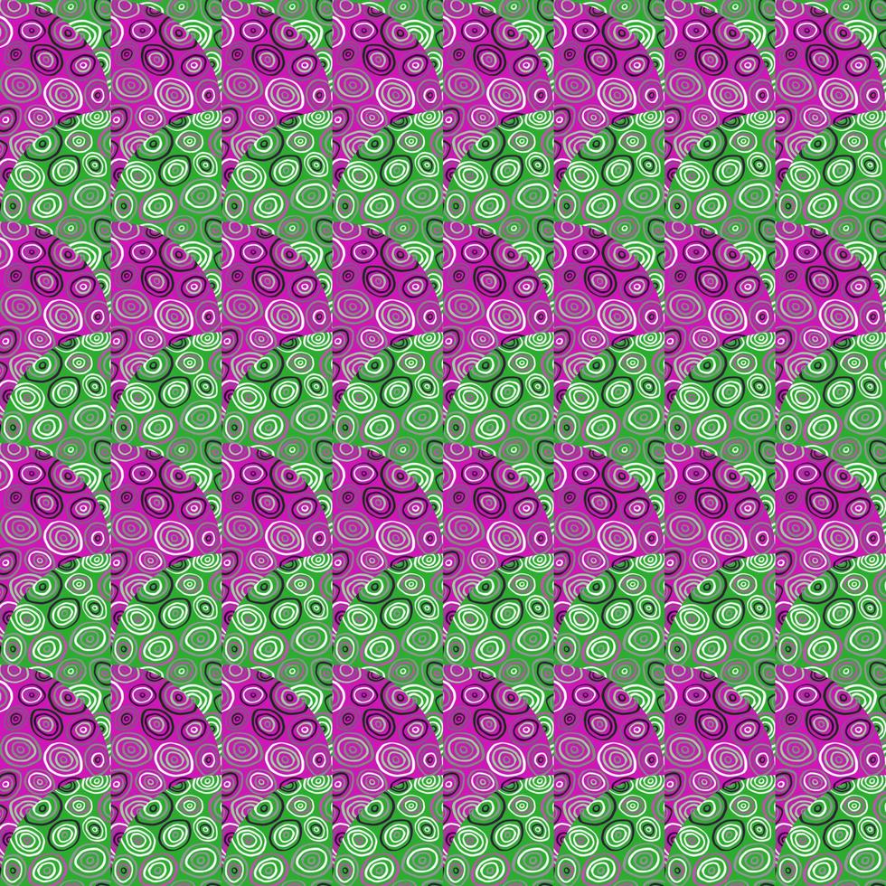 Hand drawn circle shapes seamless pattern. Decorative kaleidoscope mosaic ornament. vector
