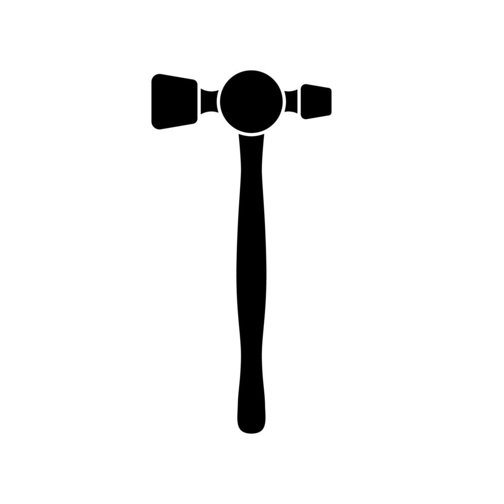 Hammer icon isolated on white background. Vector gavel illustration.