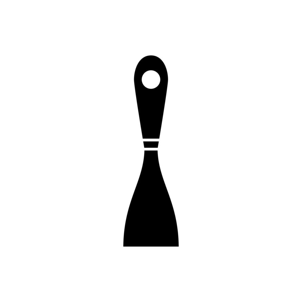 Scraper icon in line art style. Spatula vector illustration.