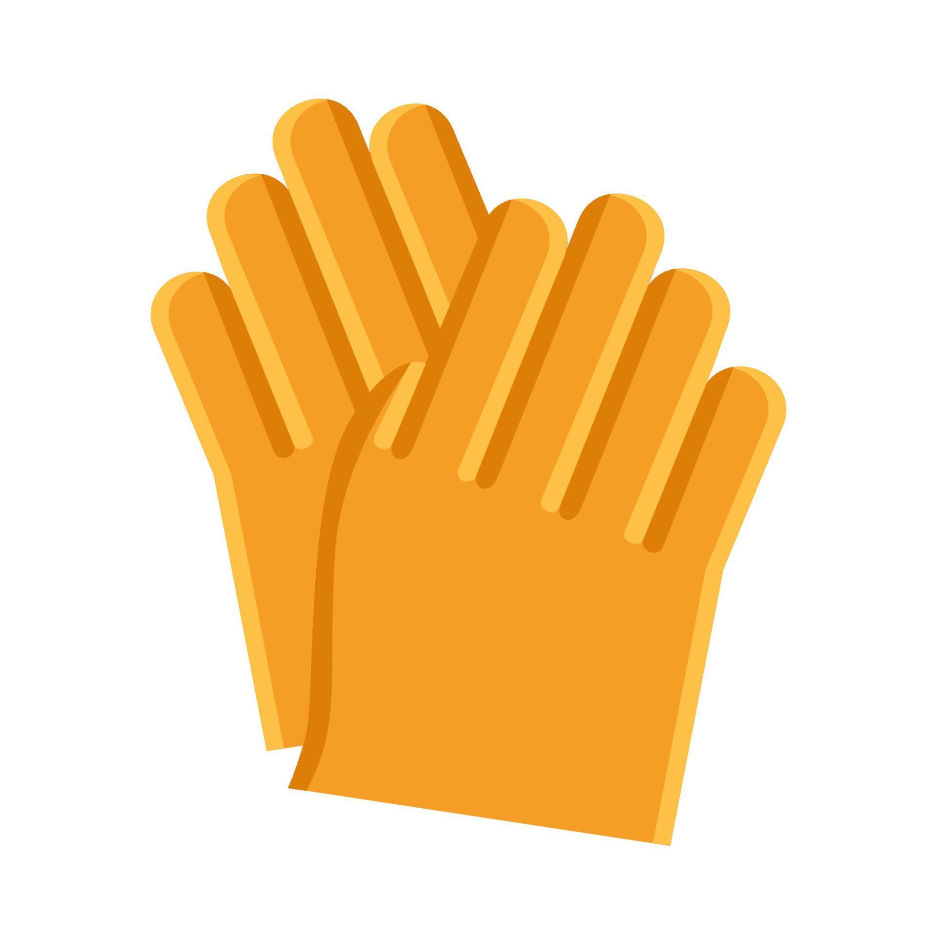 Work gloves isolated on white background. Personal protective equipment