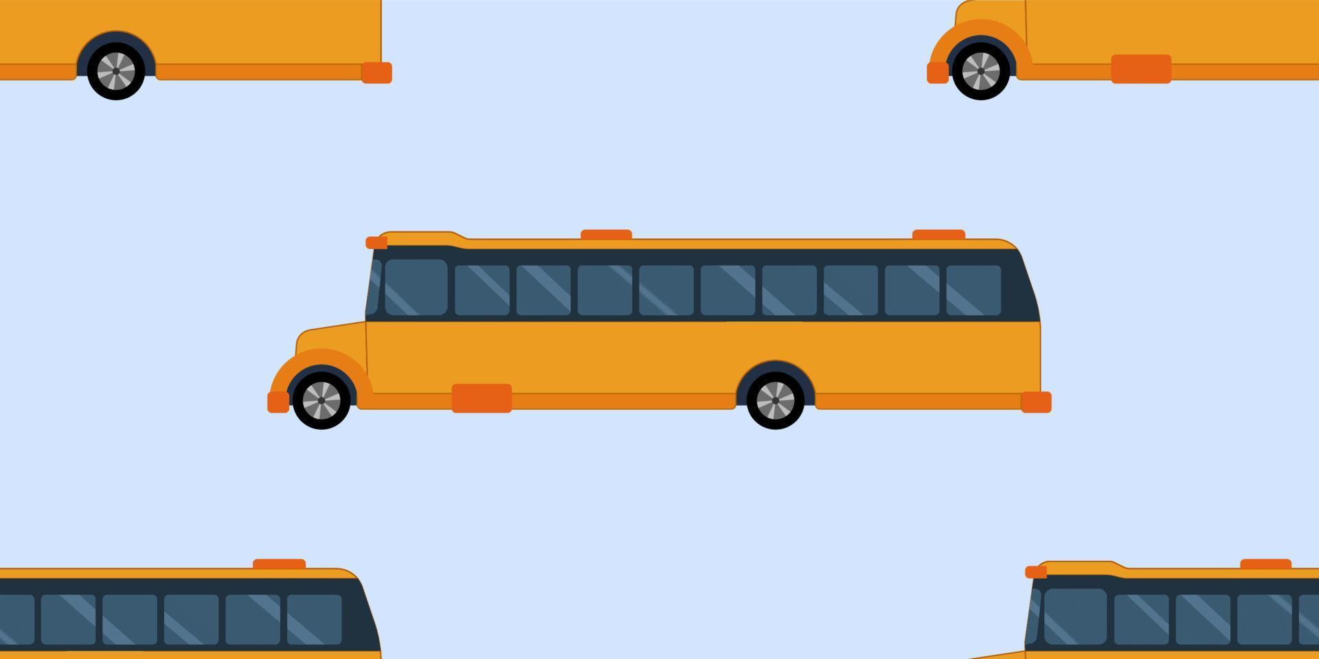 vector de patrón de autobús sin costuras