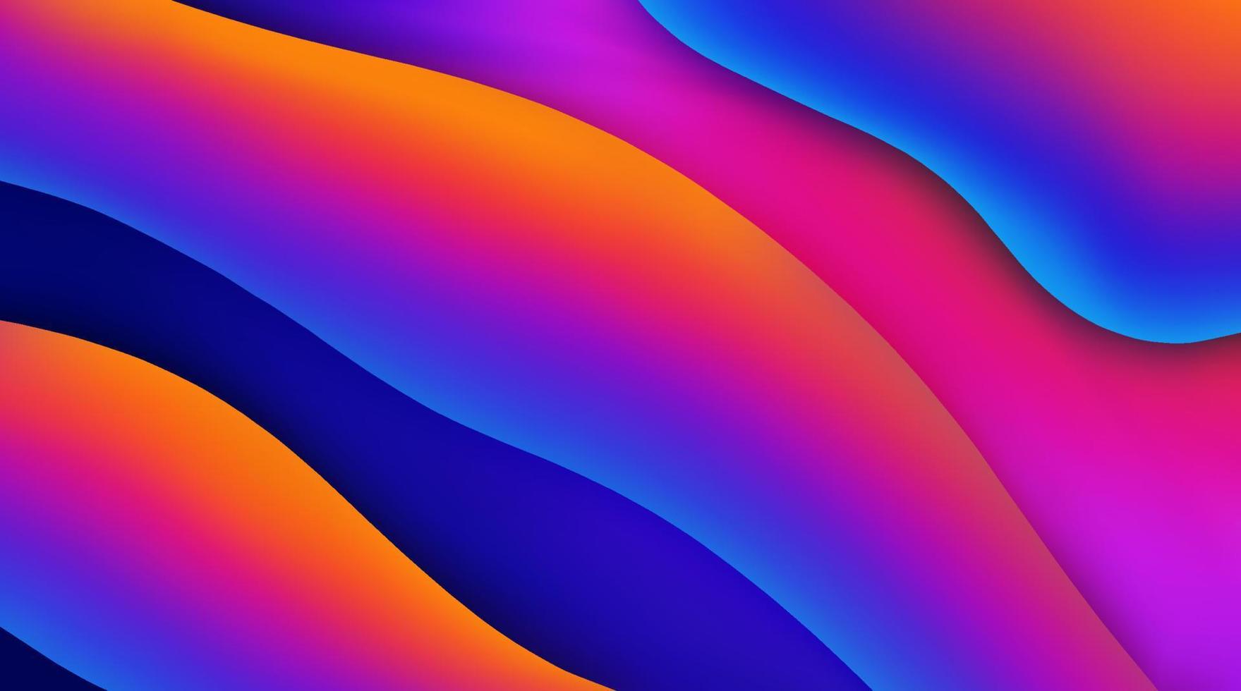 Colorful shapes Wavy backdrop. Fluid gradient background vector. 3d vector. vector