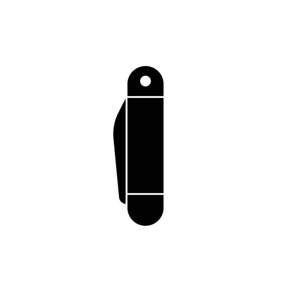 Multi knife line icon isolated on white background. Folding knife vector illustration.