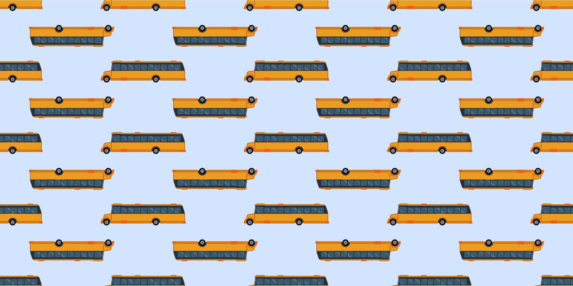 Seamless bus pattern vector