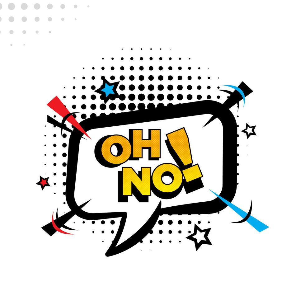 Comic Speech Bubble Splash with ohno writing vector