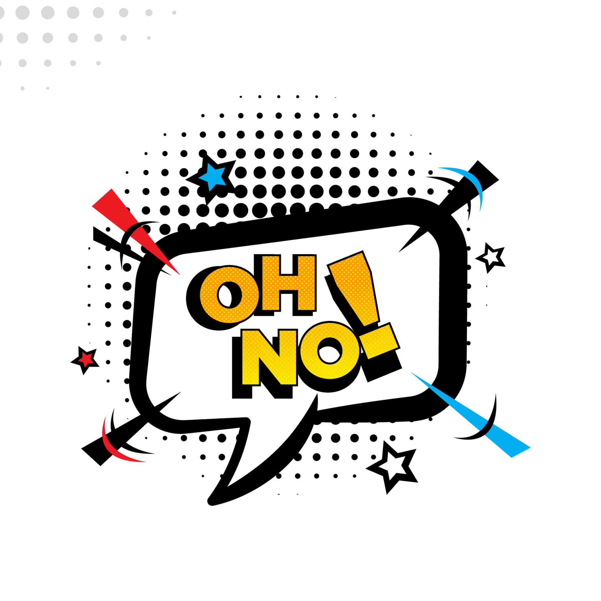 Comic Speech Bubble Splash with ohno writing 12526412 Vector Art at Vecteezy