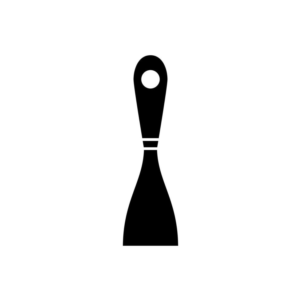 Scraper icon in line art style. Spatula vector illustration.