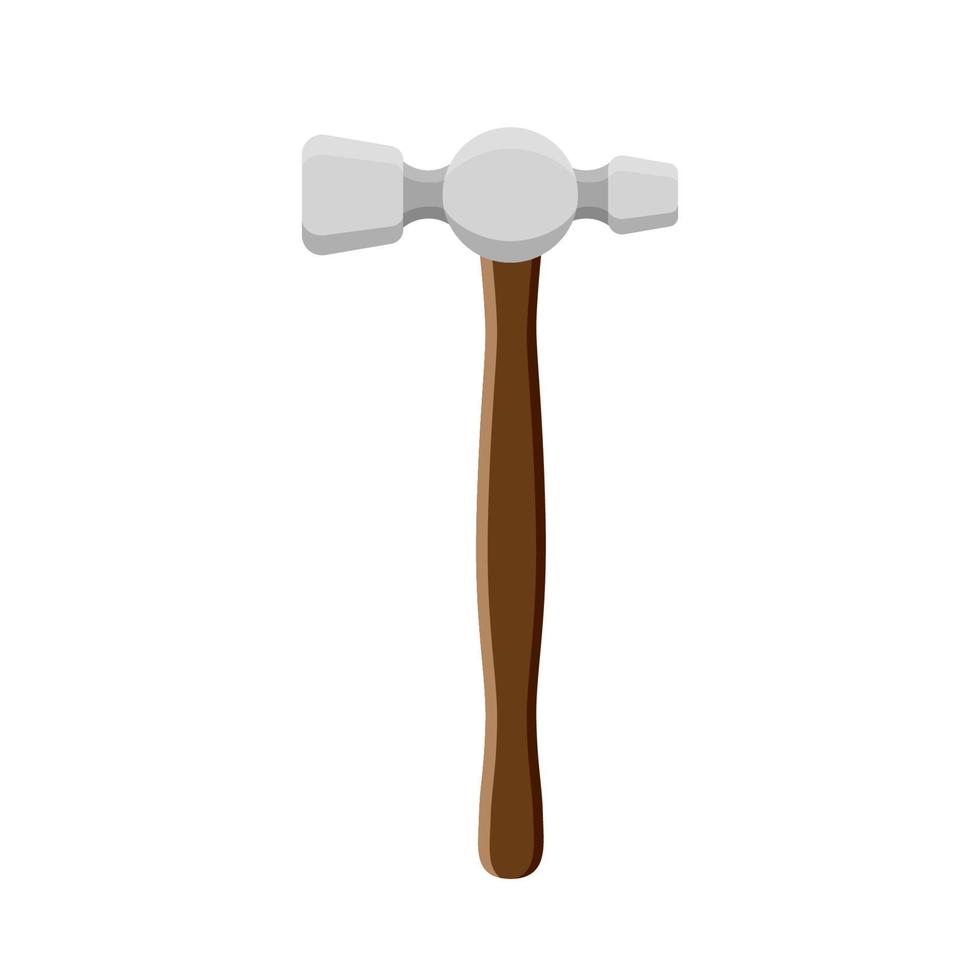 Hammer vector illustration in flat style. Home repair tool.