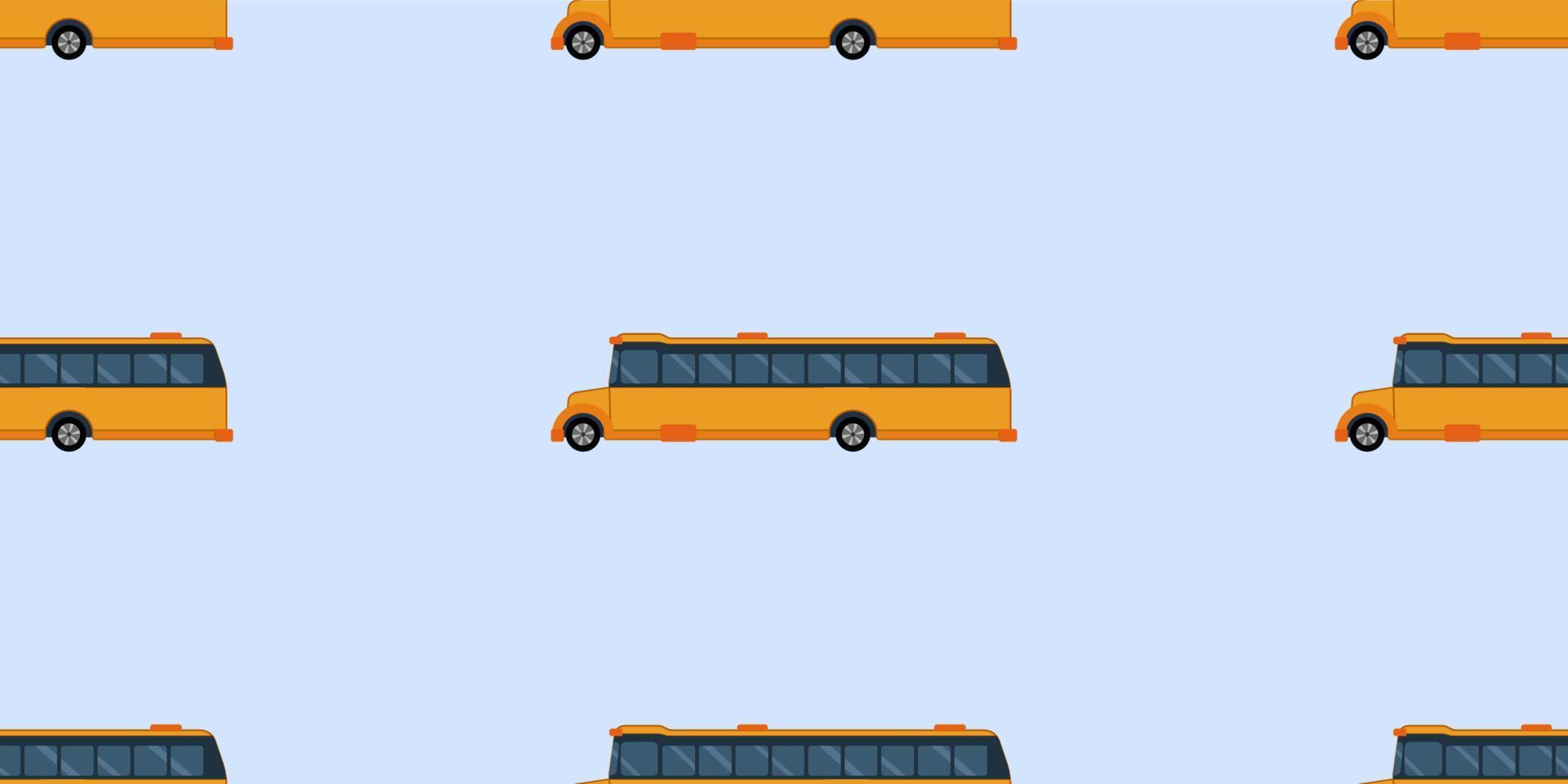 Seamless bus pattern vector