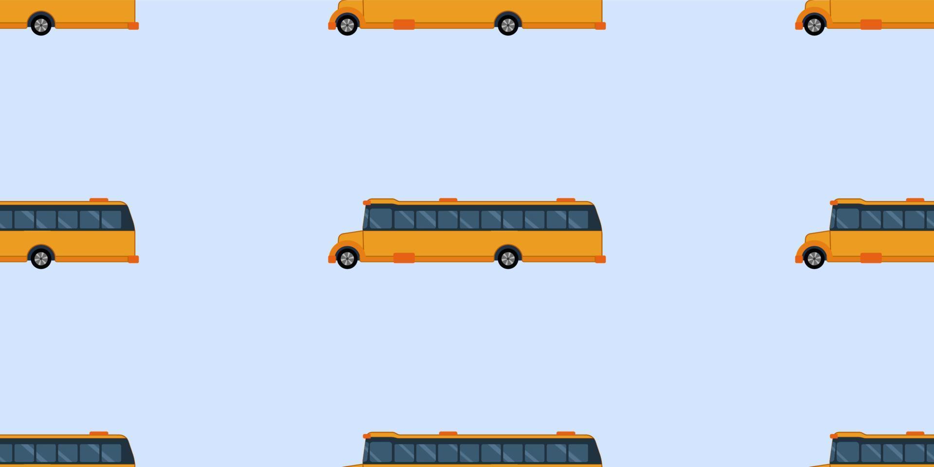 Seamless bus pattern vector