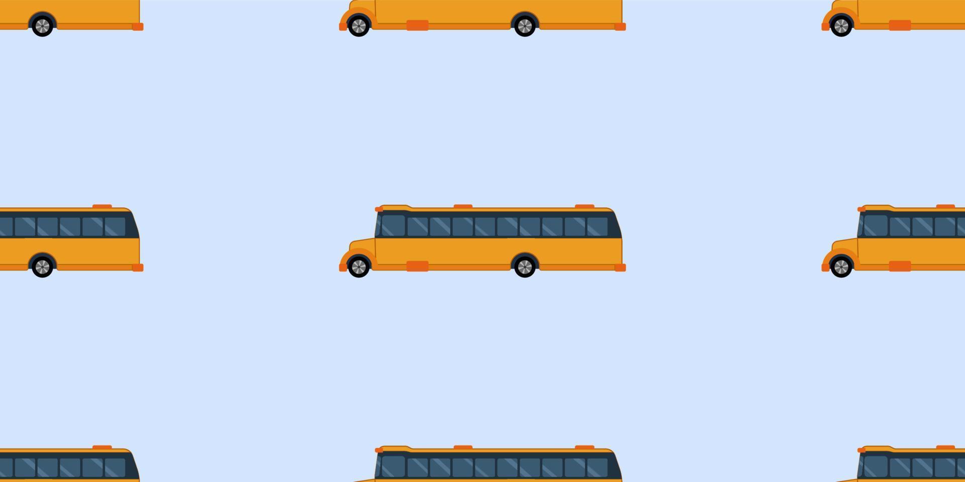 vector de patrón de autobús sin costuras