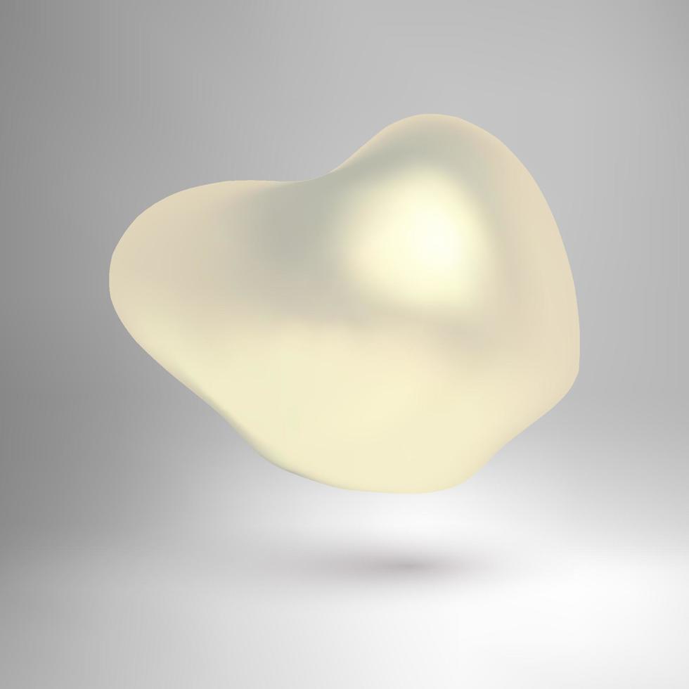 Metallic fluid shape. 3d liquid bubble. vector