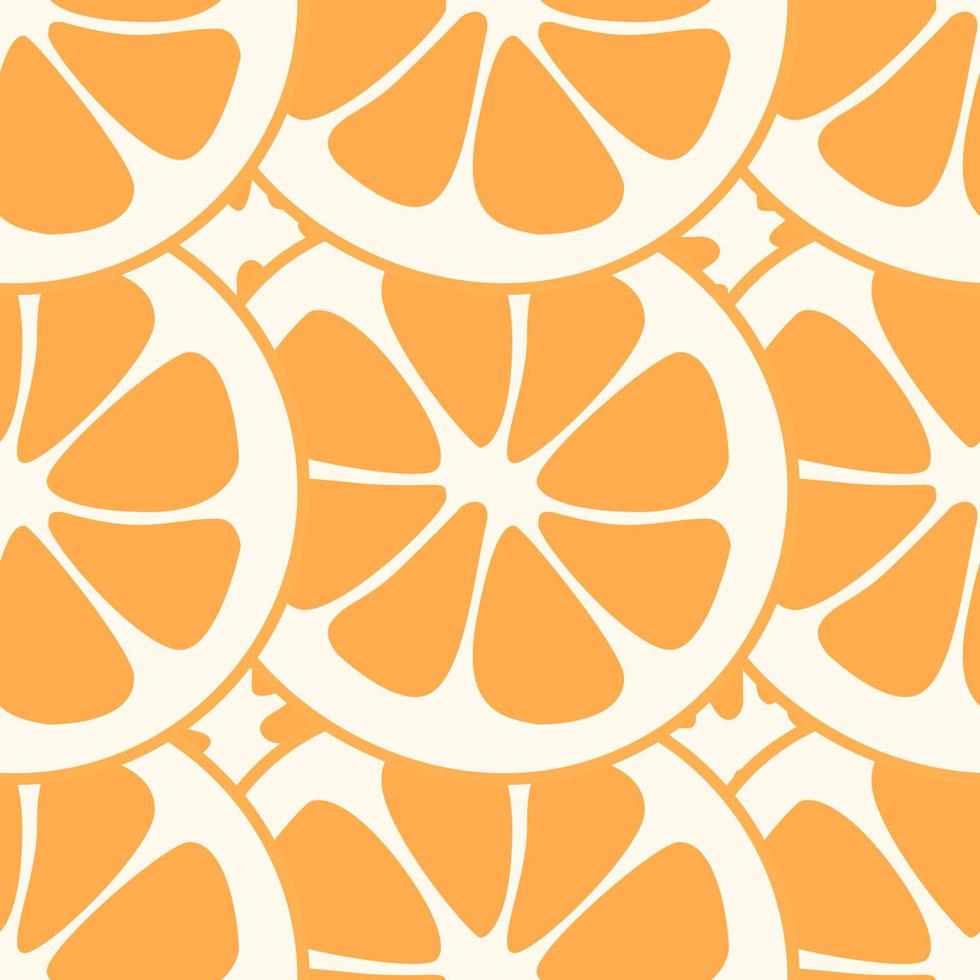 Orange slice seamless pattern vector. Summer vector illustration. Fruit juice.