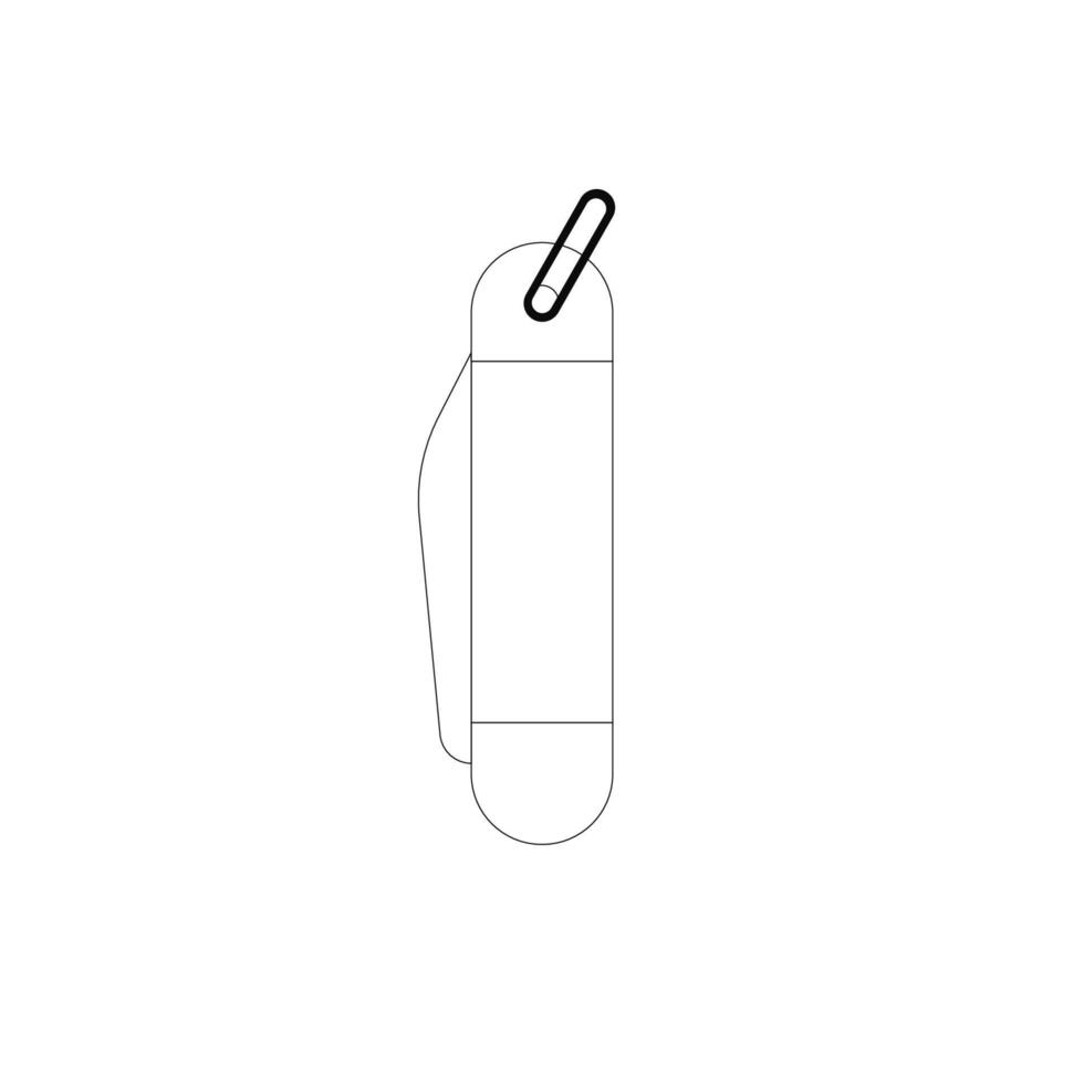 icono de línea multicuchillo aislado sobre fondo blanco. ilustración de vector de cuchillo plegable.