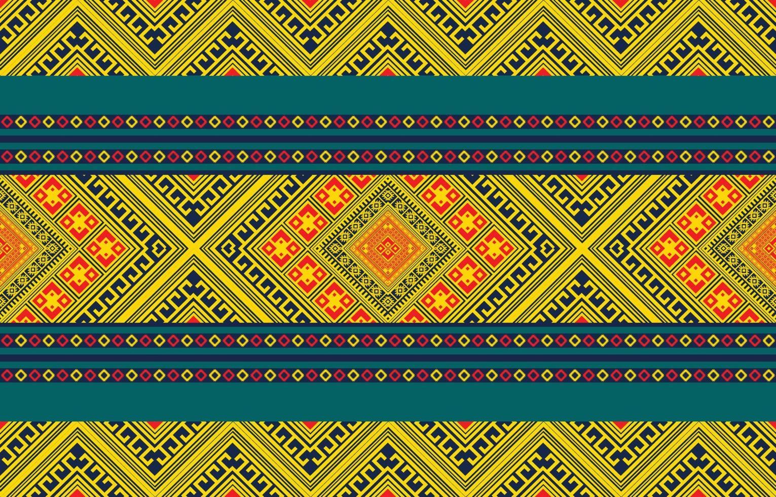 Geometric ethnic oriental ikat seamless pattern traditional Design for background,carpet,wallpaper,clothing,wrapping,batik,fabric,vector illustration. embroidery style. vector