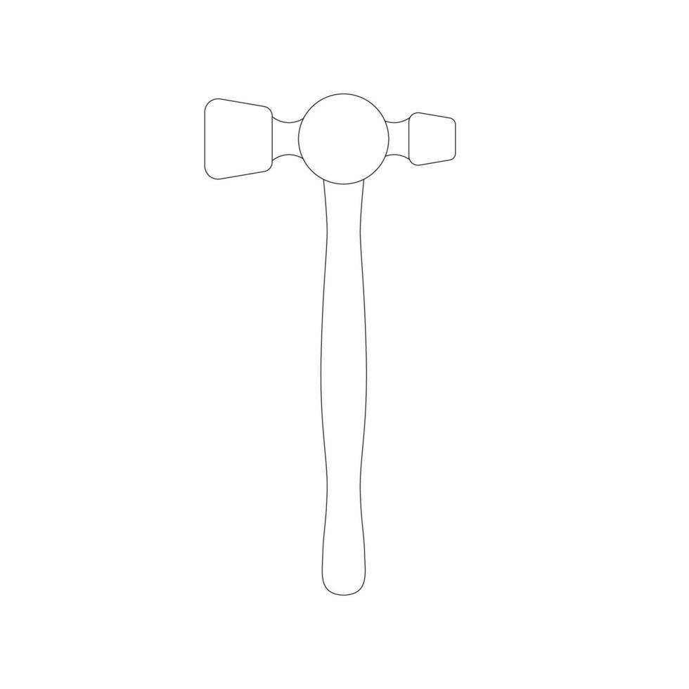 Hammer icon isolated on white background. Vector gavel illustration.