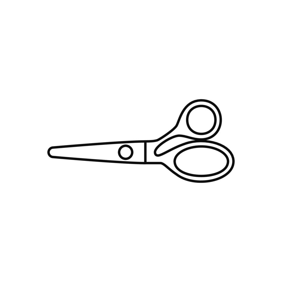 Sewing scissors icon isolated on white background. Vector illustration.
