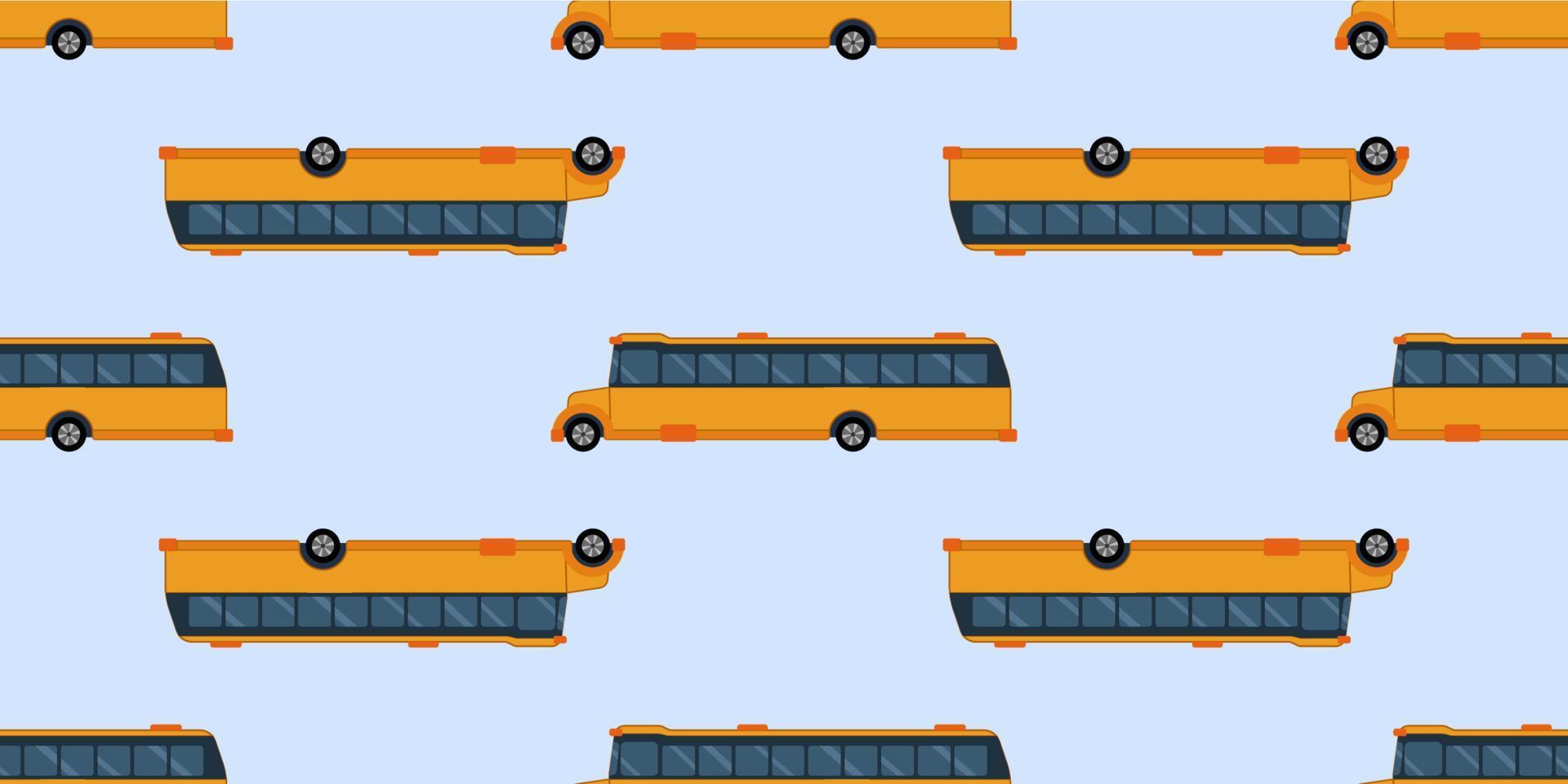 vector de patrones sin fisuras de autobús escolar. fondo de patrón escolar.