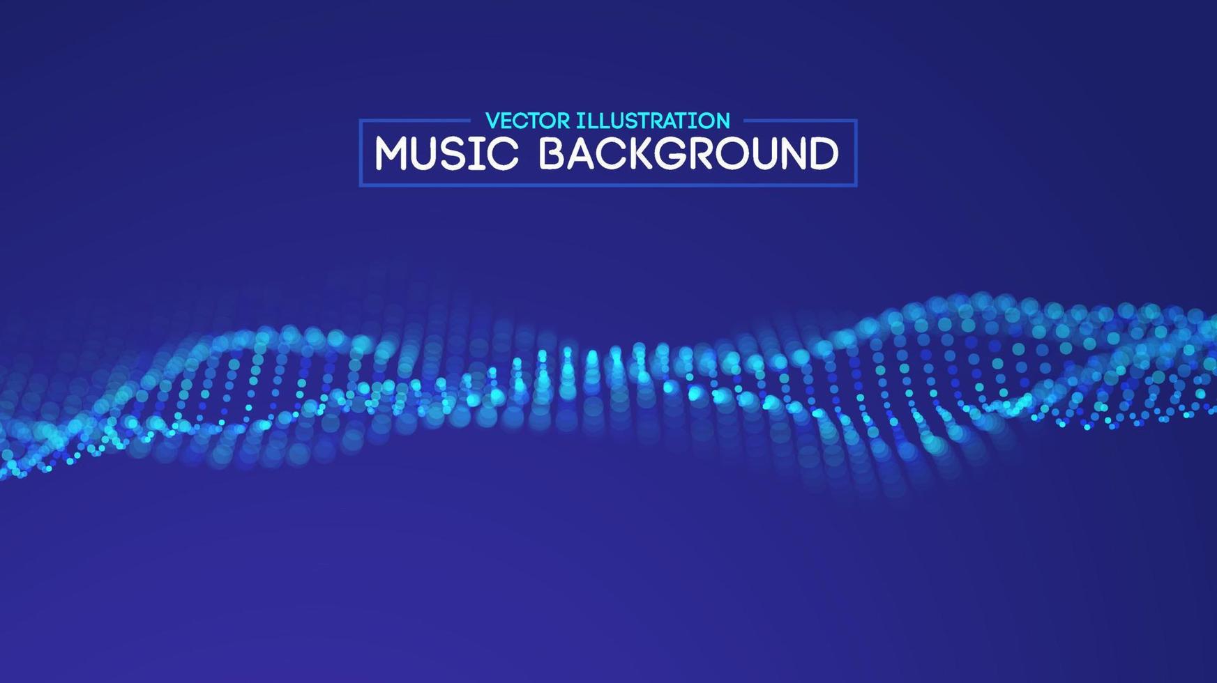 Music wave blue background. Futuristic technology sound wave. EPS 10 vector