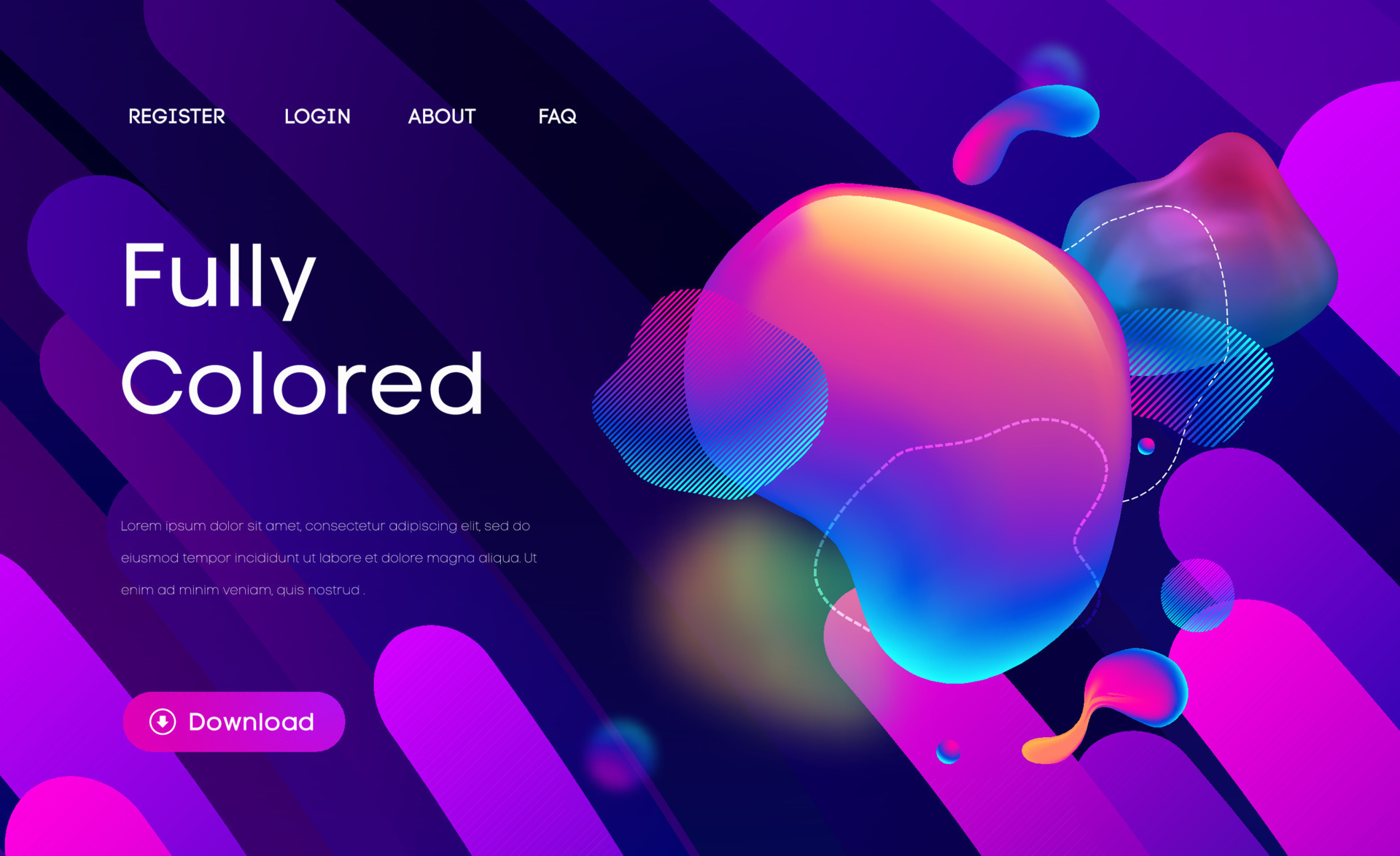 Purple liquid background in 3d - Purple Liquid Background In 3d Style Web Design Liquid Color Business Website Template Flow And Fluid Background Eps 10 Vector 