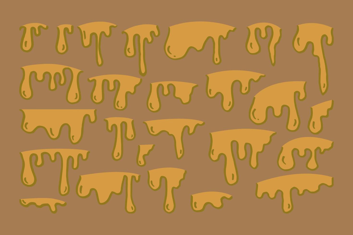 Paint Drip Vector doodle Art Icons