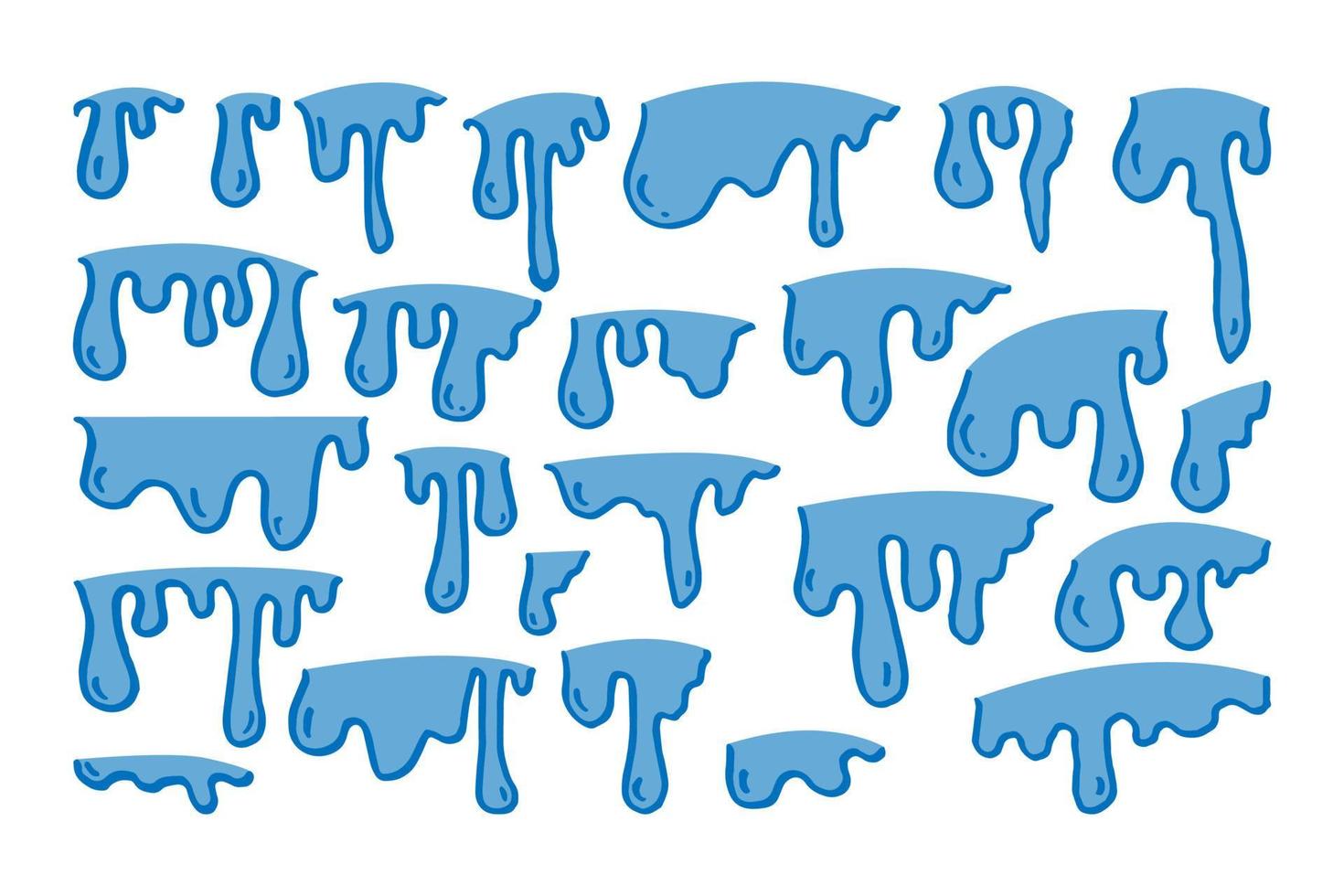 Paint Drip Vector doodle Art Icons