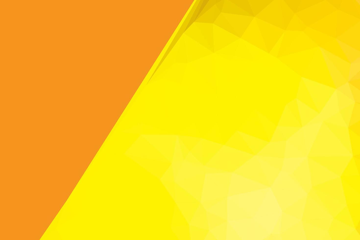 fondo amarillo y naranja abstracto, formas triangulares con textura de polietileno bajo en un patrón aleatorio, vector libre de fondo de moda lowpoly